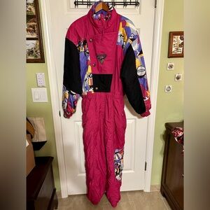 Sportline Golden Team 1980s One Piece Ski Suit